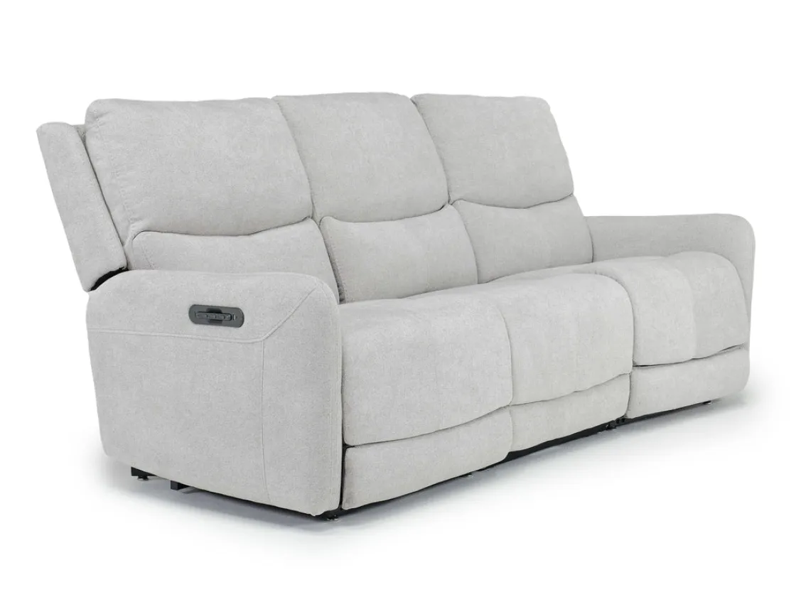 Mor Furniture Palencia 3 Power Sofa & Loveseat In Trento Charcoal
