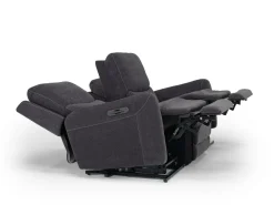 Mor Furniture Palencia 3 Power Sofa In Trento Charcoal