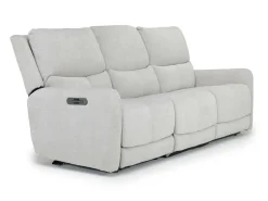 Mor Furniture Palencia 3 Power Sofa In Trento Charcoal
