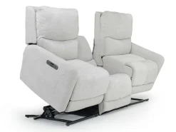Mor Furniture Palencia 3 Power Sofa In Trento Charcoal