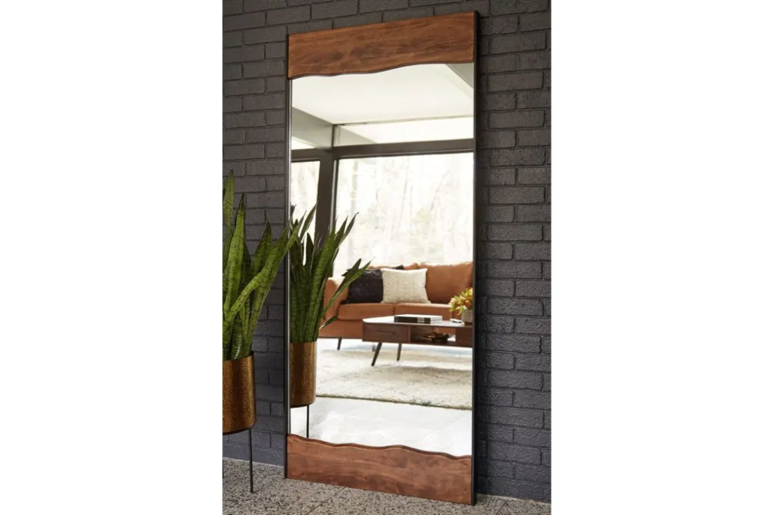 Mor Furniture Panchali Accent Mirror In Brown/Black