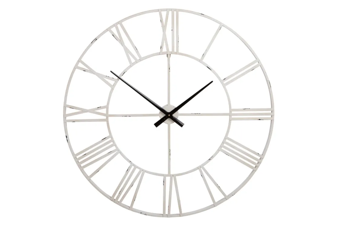 Mor Furniture Paquita Wall Clock In Antique White