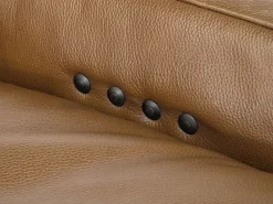 Mor Furniture Paradise 7 Piece 2 Power Sectional W/ 2 Power Armless Recliner In Chestnut Leather