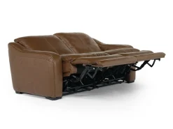 Mor Furniture Paradise 2 Power Loveseat In Chestnut Leather