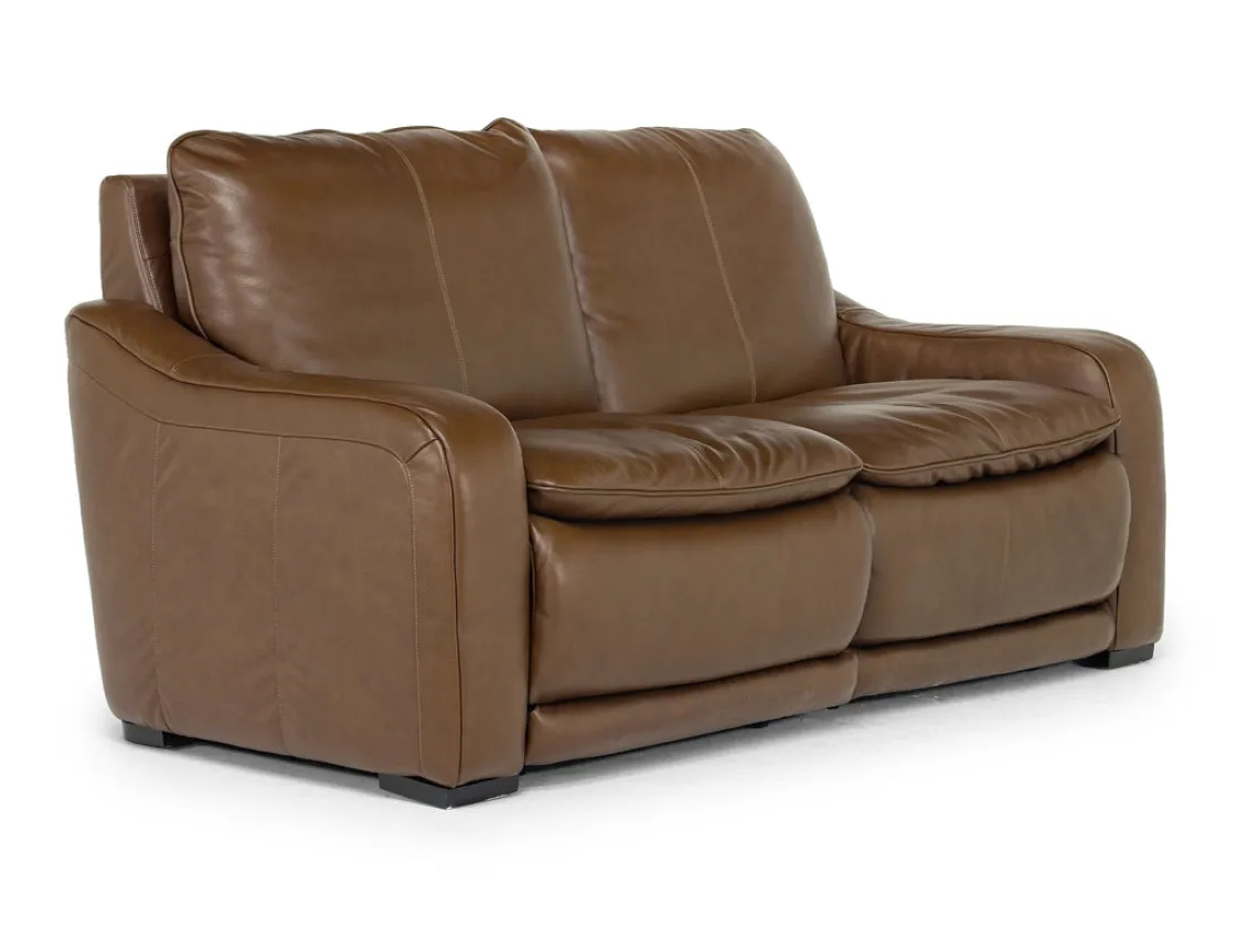 Mor Furniture Paradise 2 Power Sofa & Loveseat In Chestnut Leather