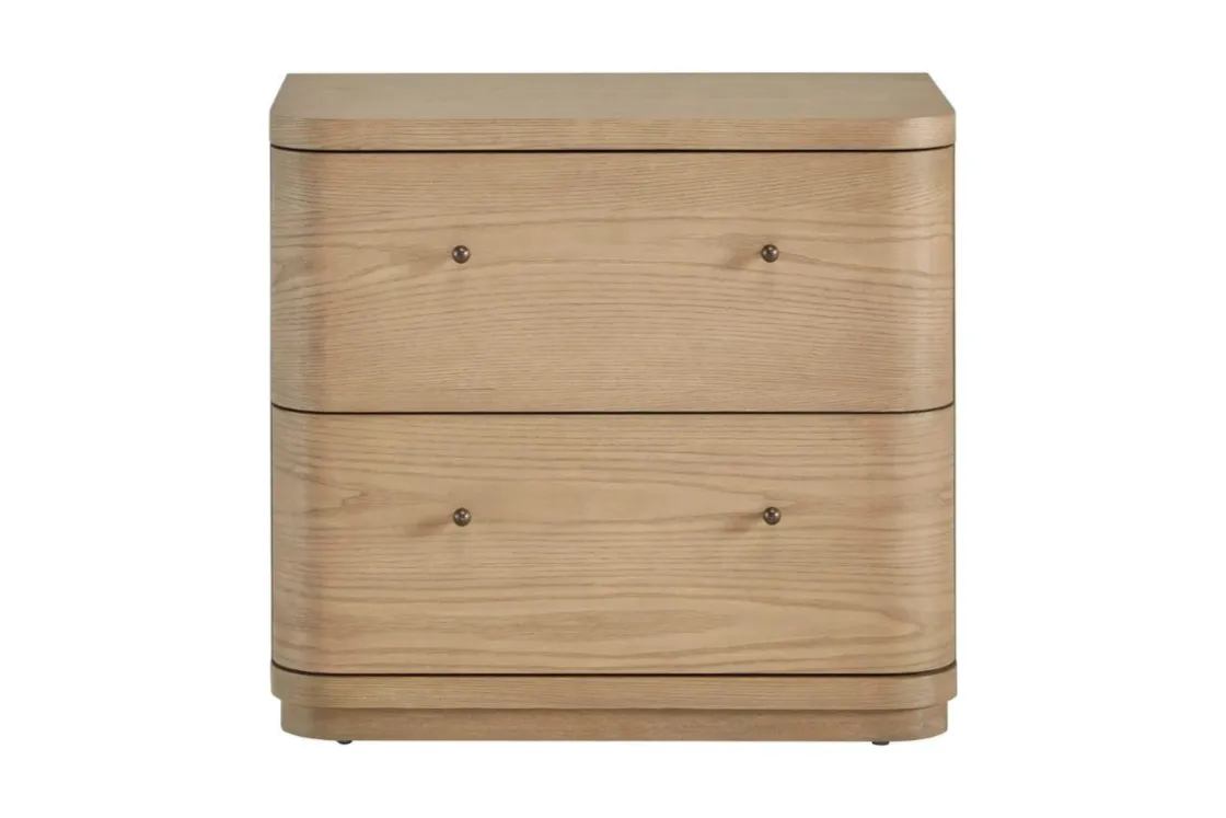 Mor Furniture Penny 2 Drawer Nightstand In Buff Cream