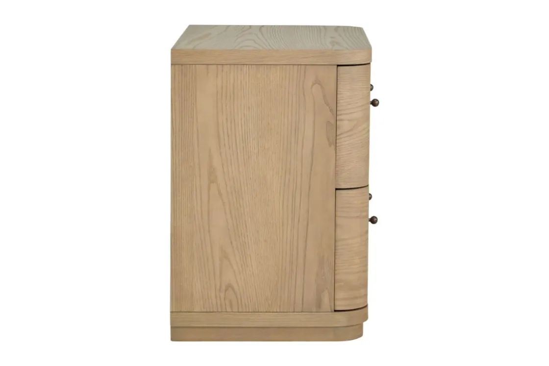 Mor Furniture Penny 2 Drawer Nightstand In Buff Cream