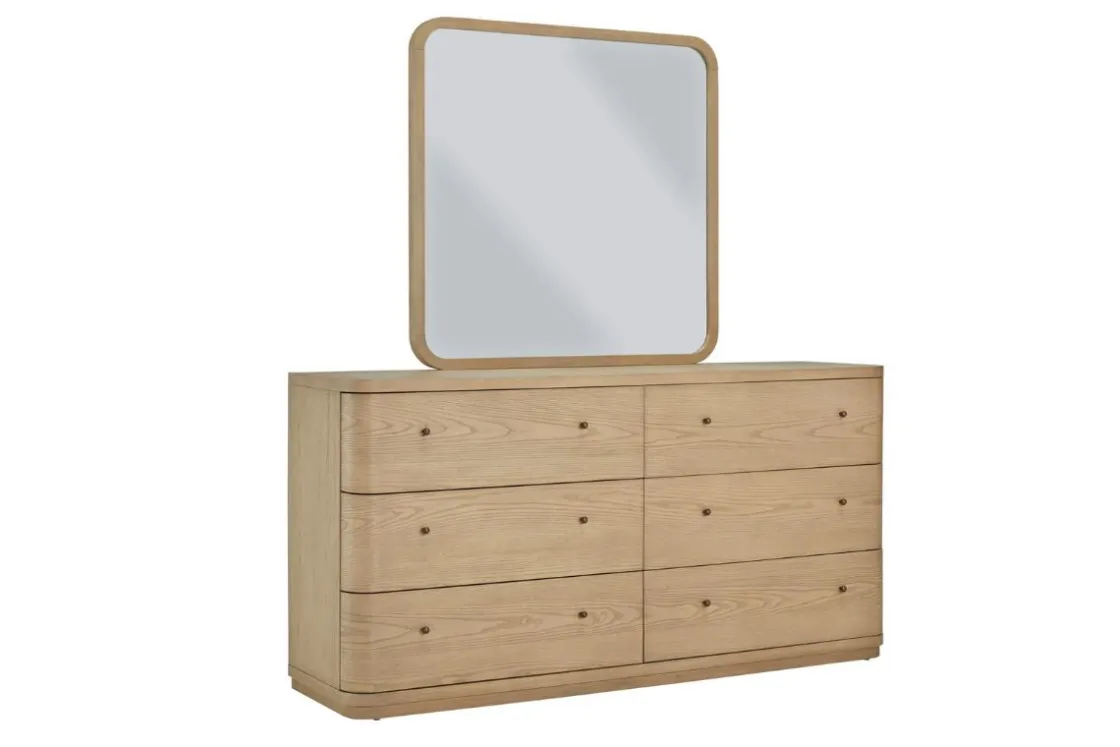 Mor Furniture Penny Mirror In Buff Cream