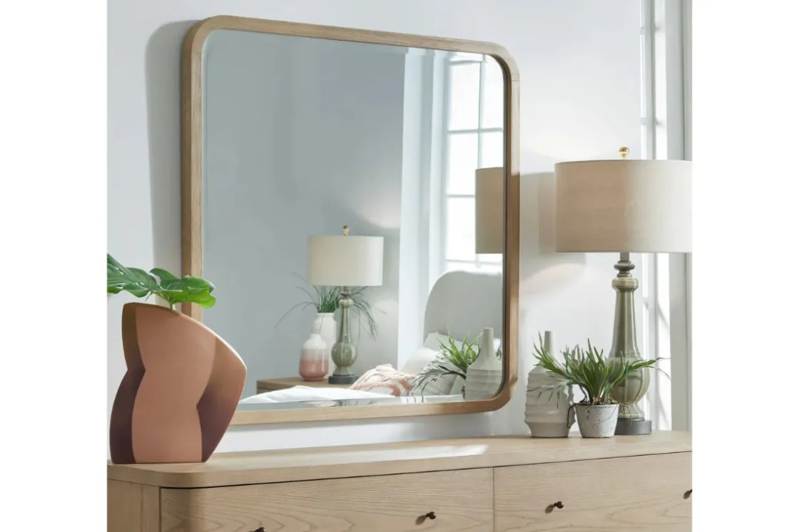Mor Furniture Penny Mirror In Buff Cream