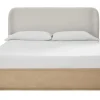 Mor Furniture Penny Upholstered Platform Bed In Buff Cream, Full