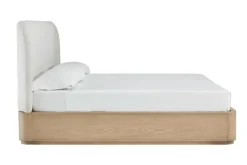 Mor Furniture Penny Upholstered Platform Bed In Buff Cream, Full