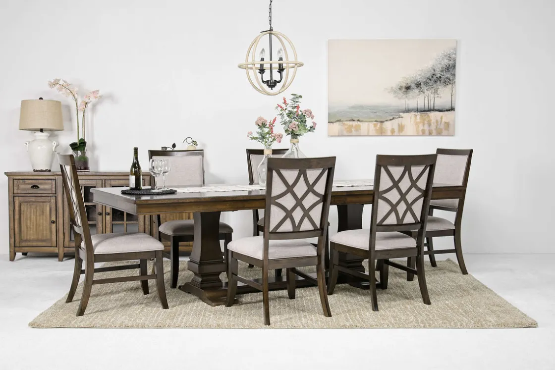 Mor Furniture Phillipe Dining Table & 6 Chairs In Cherry
