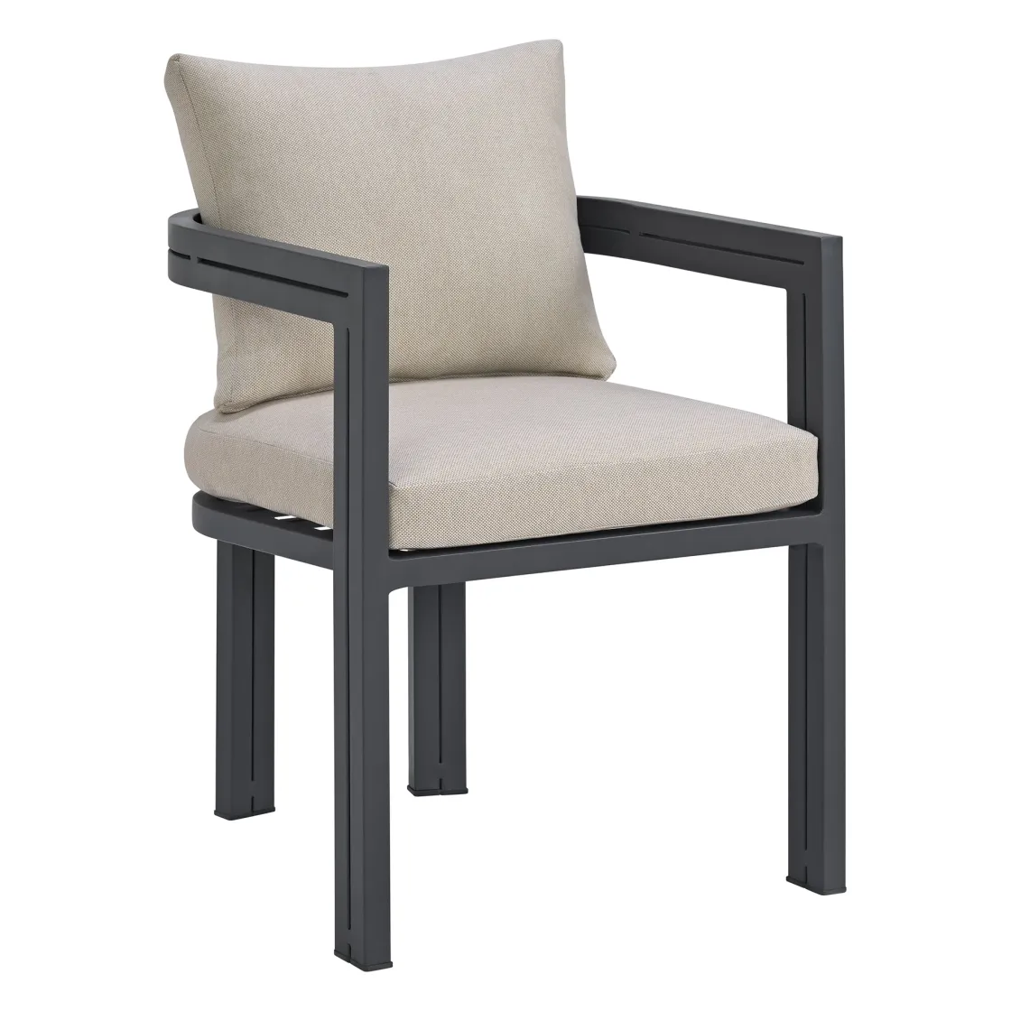 Mor Furniture Playa Outdoor Dining Table & 6 Chairs In Dark Gray