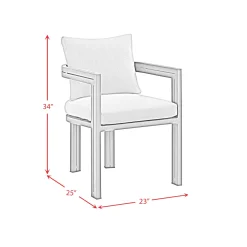 Mor Furniture Playa Outdoor Side Chair In Dark Gray, Set Of 2