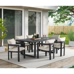 Mor Furniture Playa Outdoor Side Chair In Dark Gray, Set Of 2