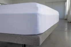 Mor Furniture Poly Knit Mattress Pad Protector In White, Twin