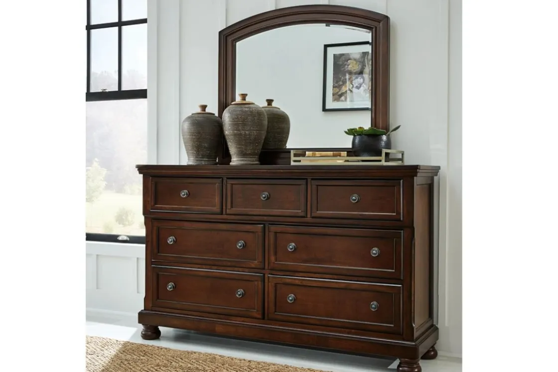 Mor Furniture Porter Mirror In Mahogany