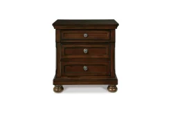 Mor Furniture Porter Panel Bed, Dresser, Mirror & Nightstand In Rustic Brown, Queen
