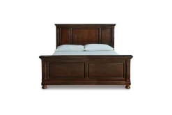Mor Furniture Porter Panel Bed In Rustic Brown, Queen