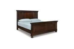 Mor Furniture Porter Panel Bed In Rustic Brown, Queen
