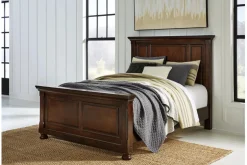 Mor Furniture Porter Panel Bed In Rustic Brown, Queen