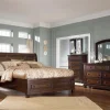Mor Furniture Porter Storage Bed, Dresser, Mirror, Nightstand In Rustic Brown, Queen