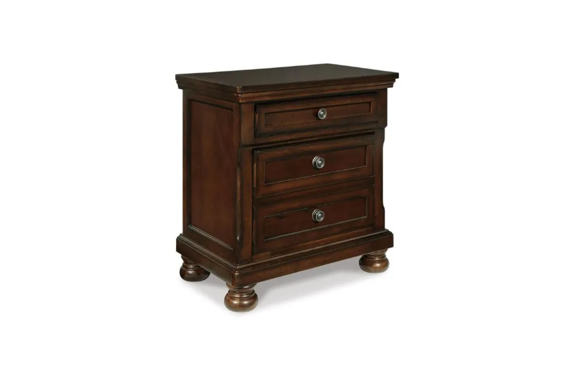 Mor Furniture Porter Storage Bed, Dresser, Mirror, Nightstand In Rustic Brown, Queen