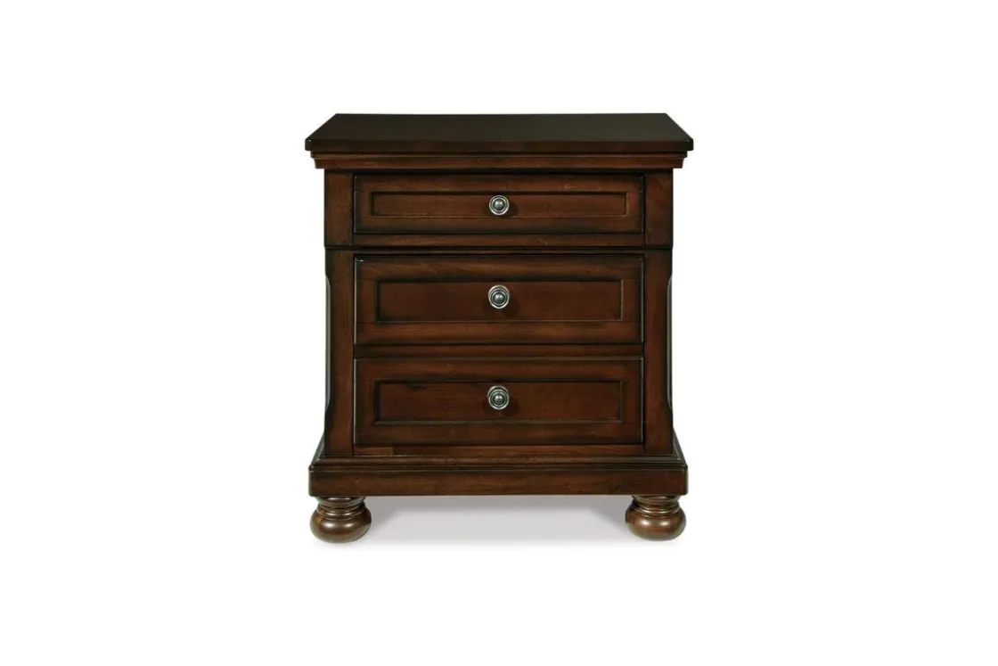 Mor Furniture Porter Storage Bed, Dresser, Mirror, Nightstand In Rustic Brown, Queen