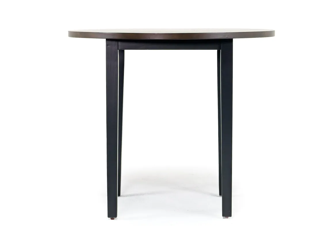Mor Furniture Potomac Round Counter Height Dining Table & 4 Stools In Brown/Black