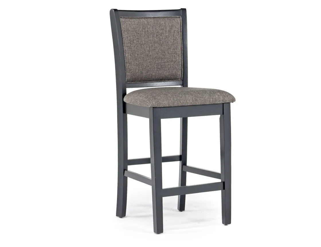 Mor Furniture Potomac Round Counter Height Dining Table & 4 Stools In Brown/Black