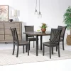 Mor Furniture Potomac Round Dining Table & 4 Chairs In Brown / Black