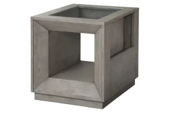 Mor Furniture Pure Modern End Table W/ Storage In Moonstone