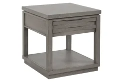 Mor Furniture Pure Modern End Table W/ Storage In Moonstone