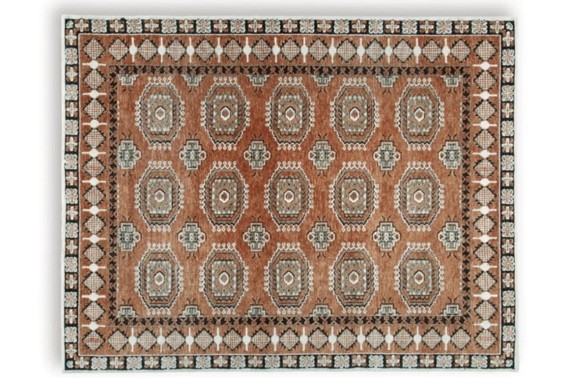 Mor Furniture Qaabiz Rug In Sienna/Ivory/Black, 8x10