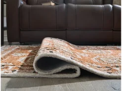 Mor Furniture Qaabiz Rug In Sienna/Ivory/Black, 8x10