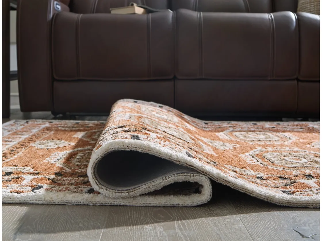 Mor Furniture Qaabiz Rug In Sienna/Ivory/Black, 8x10