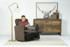 Mor Furniture Radius Power Recliner In Dark Brown