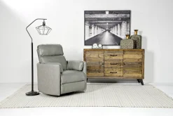 Mor Furniture Radius Power Recliner In Dark Brown