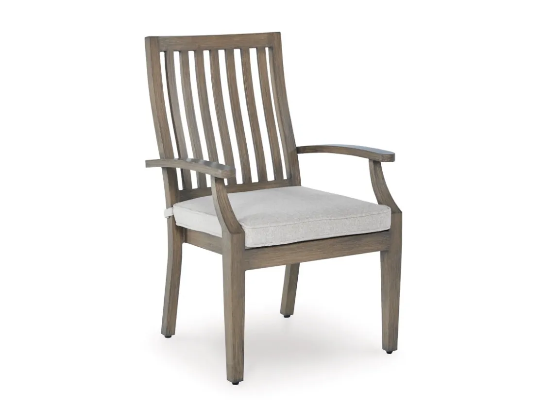 Mor Furniture Rainier Outdoor Dining Table & 6 Chairs In Brown/Beige