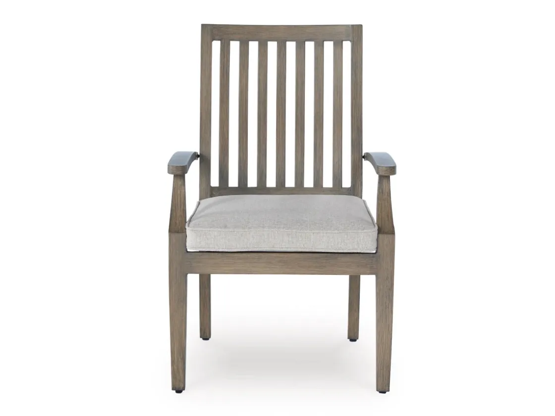 Mor Furniture Rainier Outdoor Dining Table & 6 Chairs In Brown/Beige