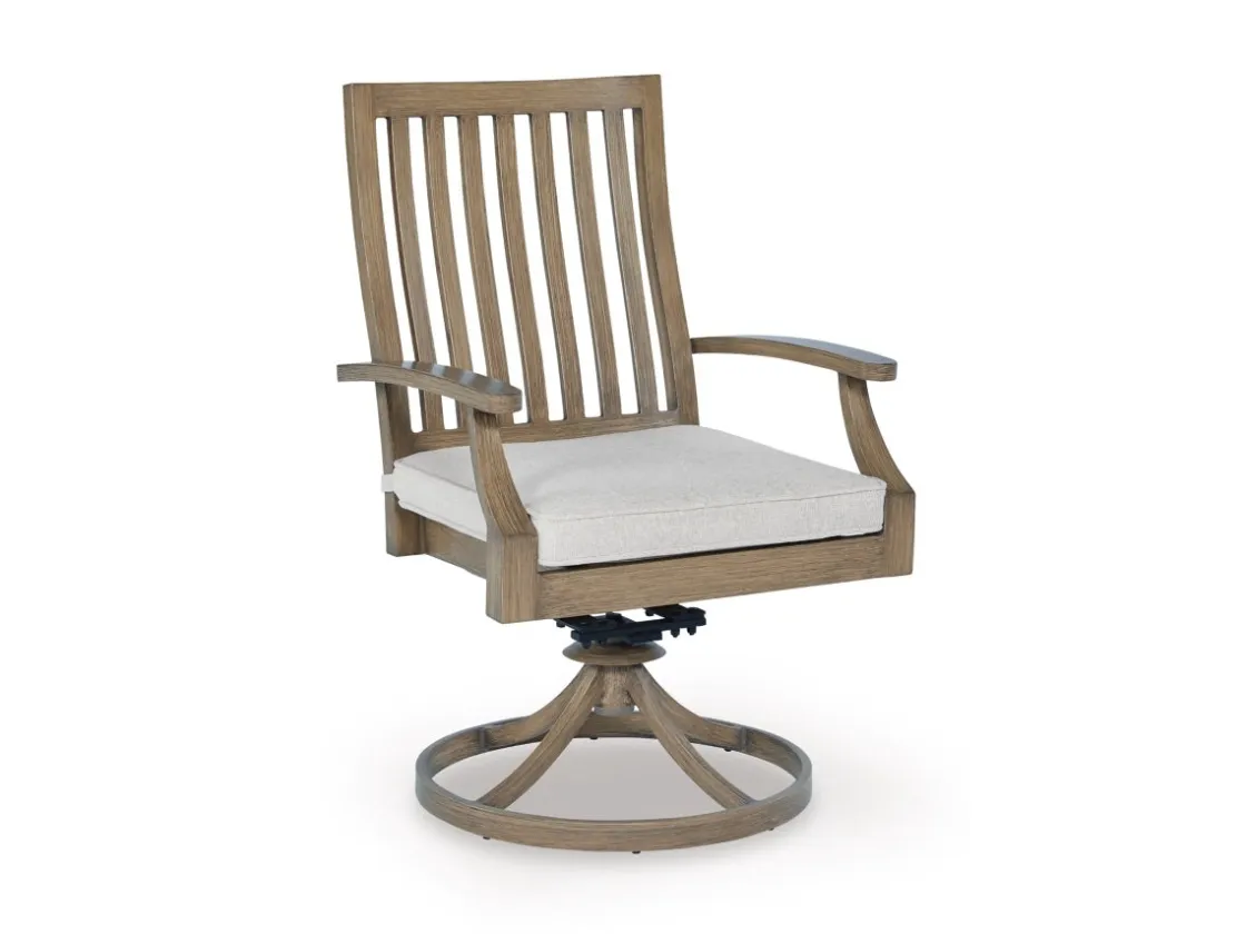 Mor Furniture Rainier Outdoor Dining Table & 6 Chairs In Brown/Beige