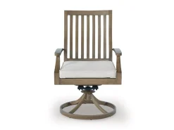 Mor Furniture Rainier Outdoor Dining Table & 6 Chairs In Brown/Beige