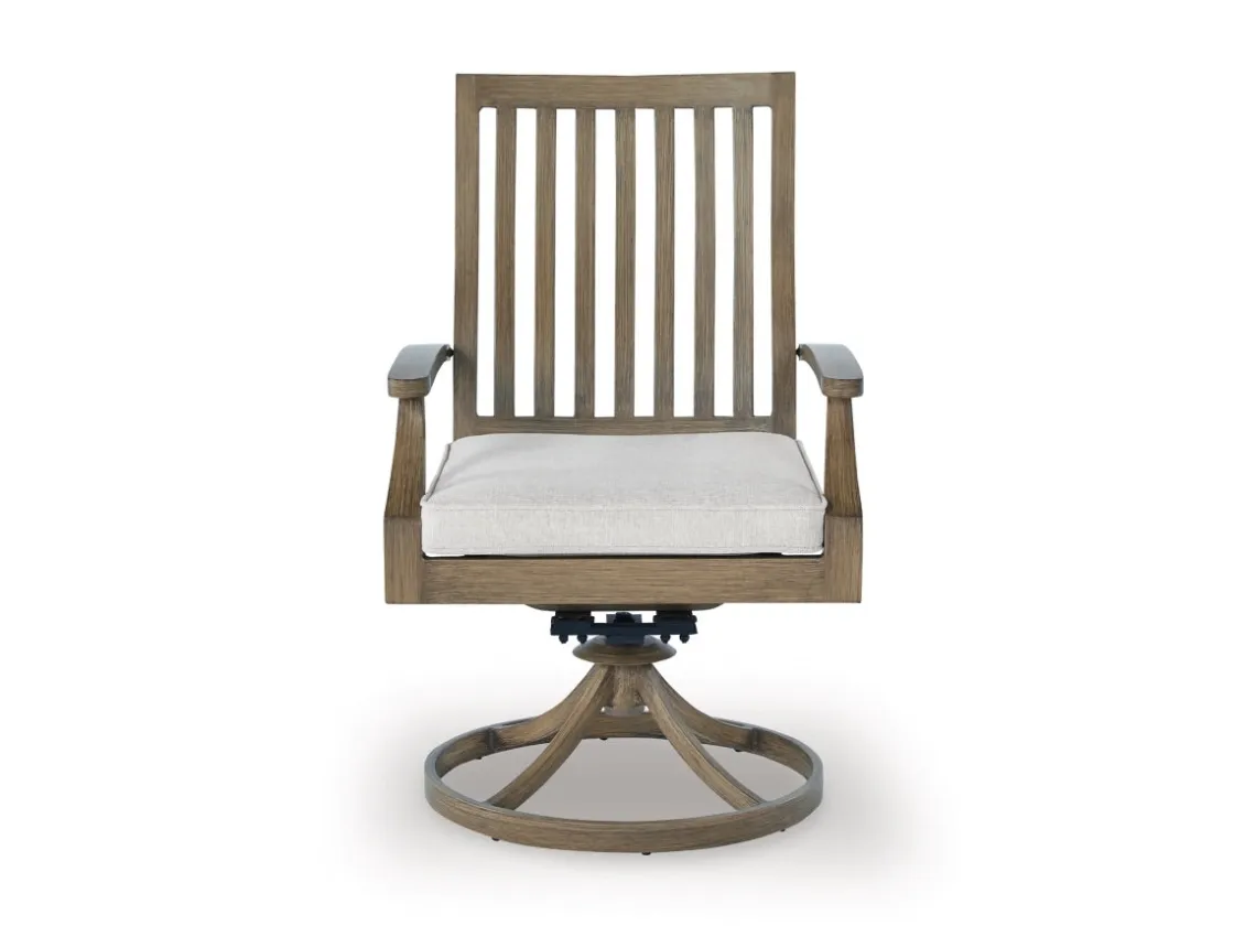 Mor Furniture Rainier Outdoor Dining Table & 6 Chairs In Brown/Beige