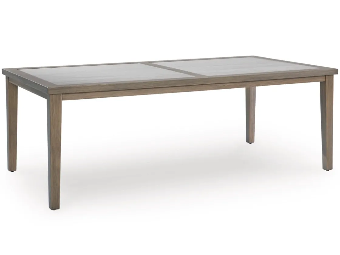 Mor Furniture Rainier Outdoor Dining Table & 6 Chairs In Brown/Beige