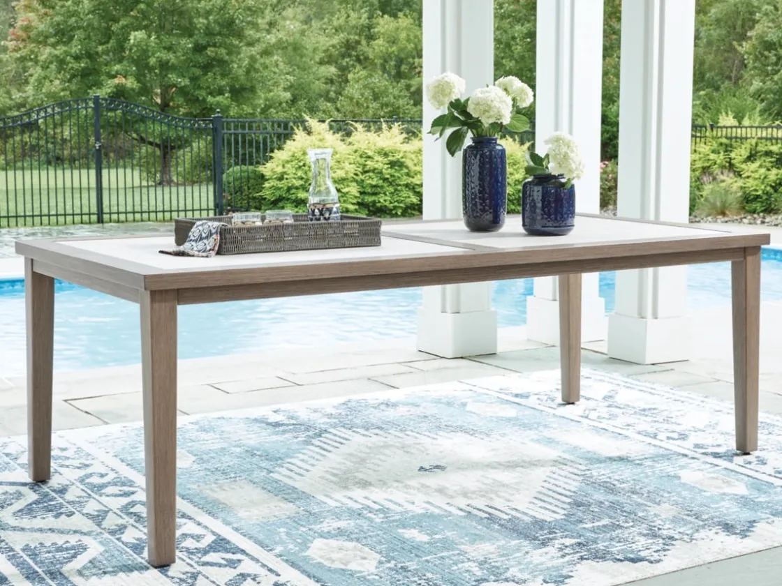 Mor Furniture Rainier Outdoor Dining Table In Brown