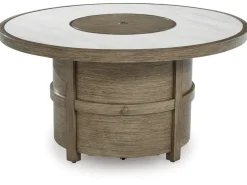 Mor Furniture Rainier Outdoor Firepit In Brown/Beige