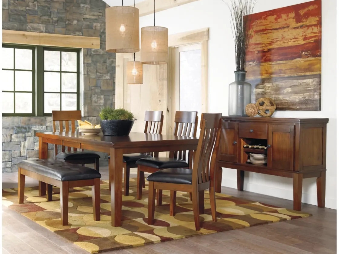 Mor Furniture Ralene Bench In Medium Brown