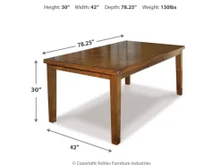 Mor Furniture Ralene Extendable Dining Table & 6 Chairs In Brown