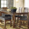 Mor Furniture Ralene Extendable Dining Table, 4 Chairs & Bench In Brown