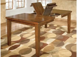 Mor Furniture Ralene Extendable Dining Table, 4 Chairs & Bench In Brown